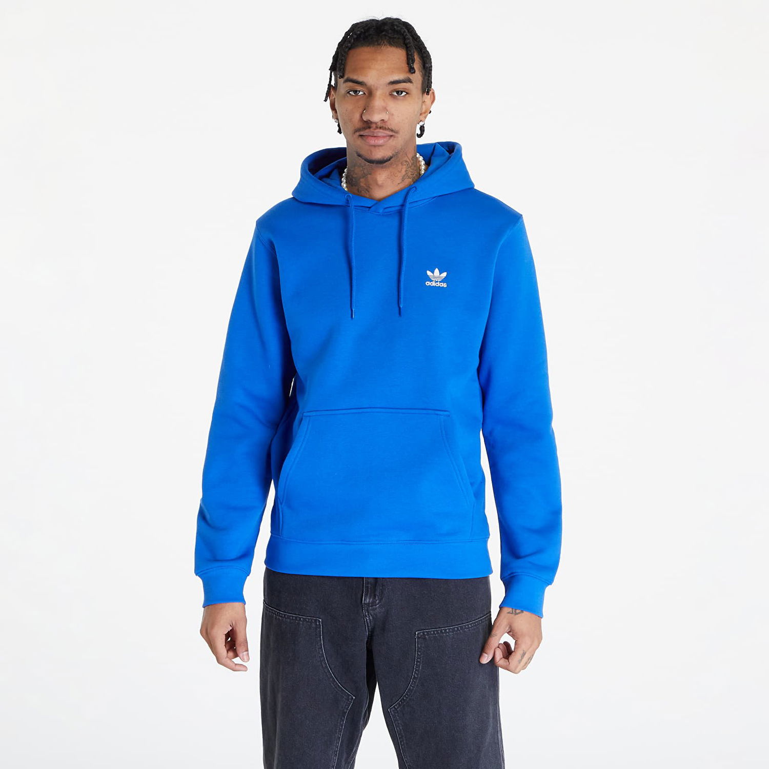 Mikina adidas Originals Trefoil Essential Hoodie Tyrkysová | IR7787, 0