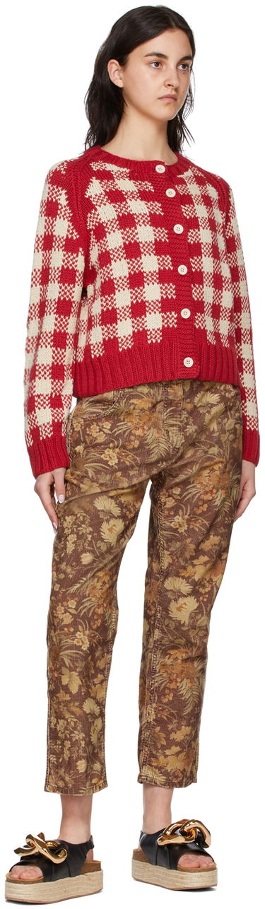 Nohavice YMC YMC Floral Print Straight-Leg Jeans Hnedá | Q4SAQ, 3