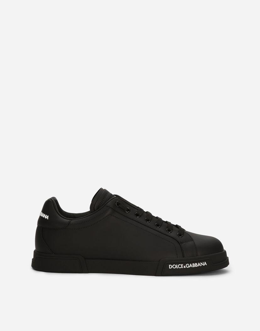 Tenisky a topánky Dolce & Gabbana Dolce & Gabbana Portofino Calfskin Nappa Čierna | CS2332AA3358B956