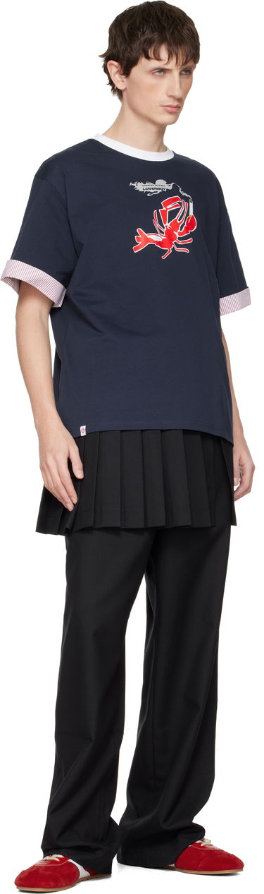 Tričko Charles Jeffrey Loverboy Charles Jeffrey LOVERBOY Turn Up Lobster Print T-shirt Navy | 052080502, 3
