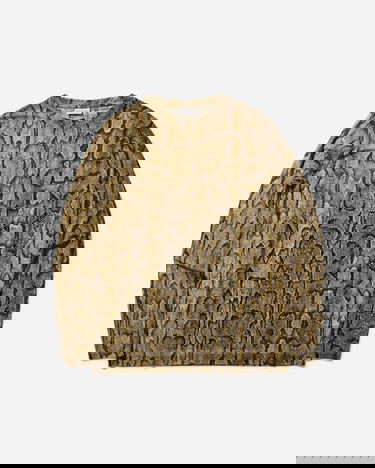 Sveter Dries Van Noten Snakeskin Print Longsleeve T-Shirt Béžová | 251-021131-1620 101, 0
