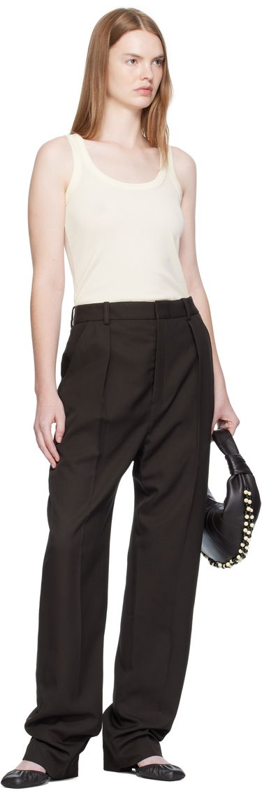 Nohavice LEMAIRE Lemaire Pleated Trousers Hnedá | PA1251 LF1362, 3
