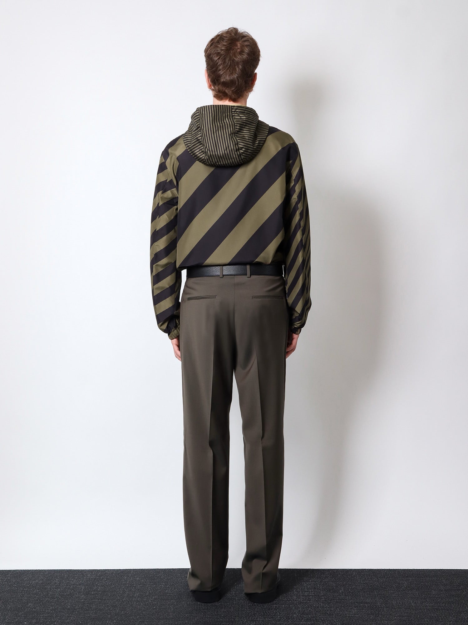 Fendi Striped Hooded Jacket