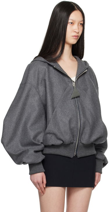 Mikina The Attico Attico Hooded Bomber Jacket Šedá | 248WCB41 W055, 1