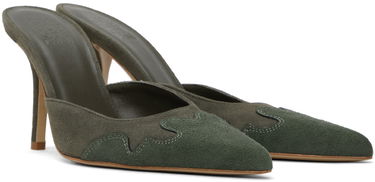 Šperky Miaou GIABORGHINI Edition June Suede Mules Zelené | JUMU-LNLS, 3