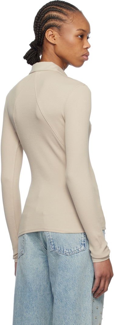 Polo tričko rag & bone rag & bone Essential Rib Button Polo Béžová | WCC24HP021CA21, 2