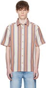 A.P.C. Ross Striped Linen Short-Sleeve Button-Down Shirt
