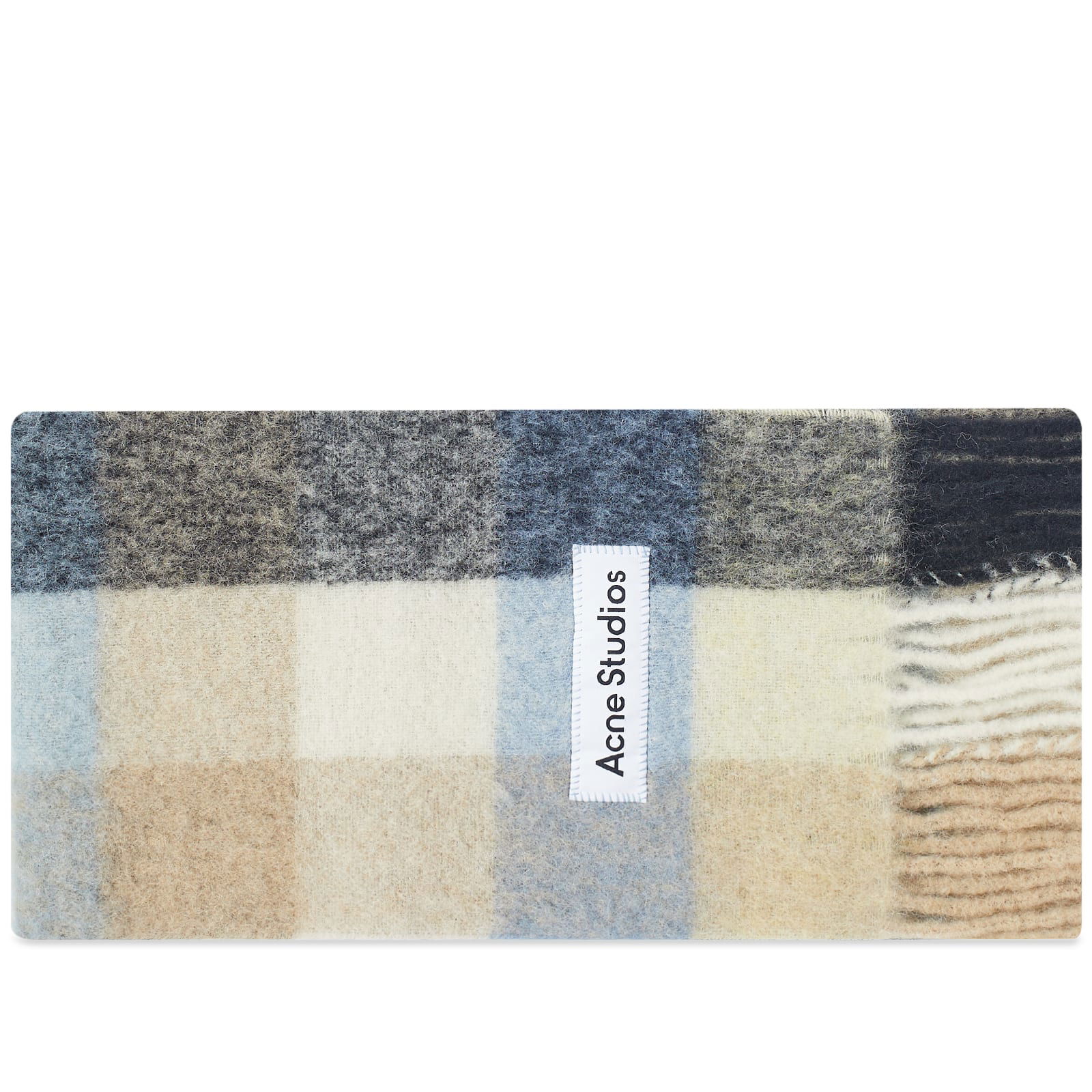 Vally Check Scarf Blue/Beige/Black