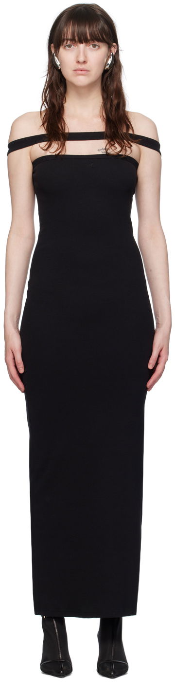 Šaty Courrèges Courrèges Hyperbole Off-the-Shoulder Maxi Dress Čierna | 224JRO400JS0121, 0