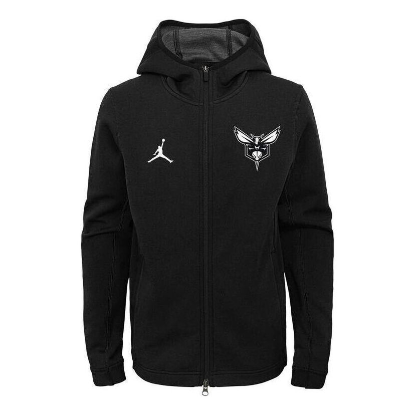 Mikina Jordan Charlotte Hornets Full-Zip Hoodie Čierna | 940865-010