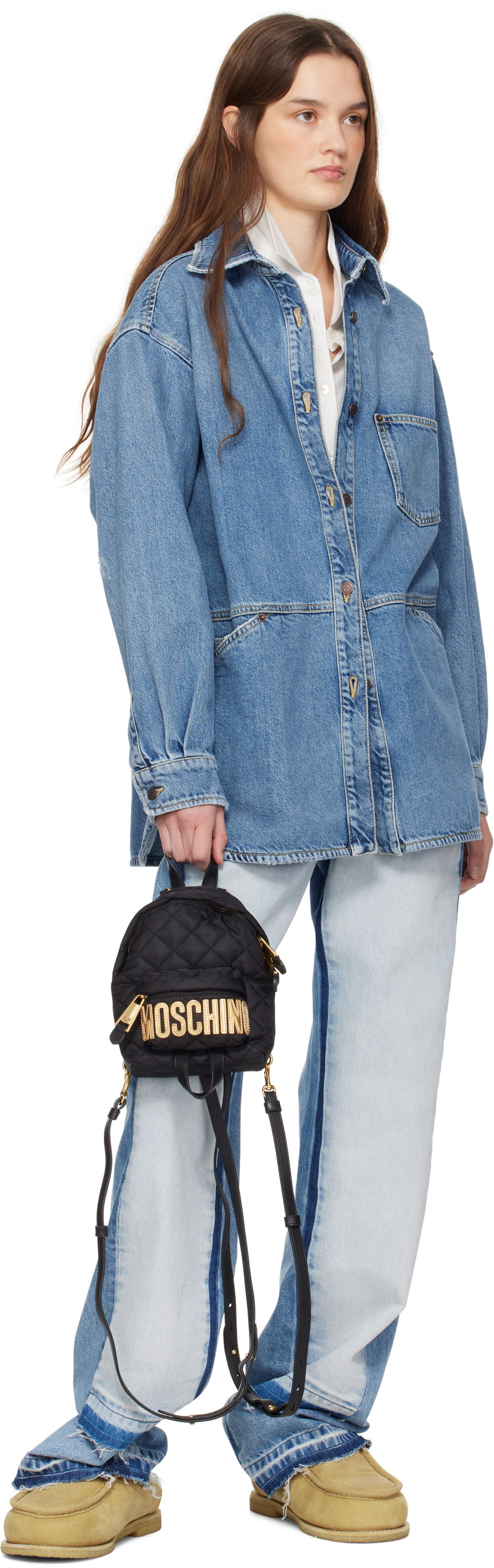 Moschino Quilted Mini Backpack