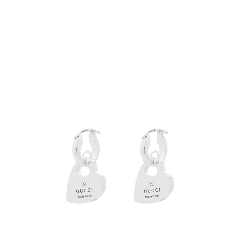 Náušnice Gucci Trademark Heart Earrings Metalická | YBD79630200100U