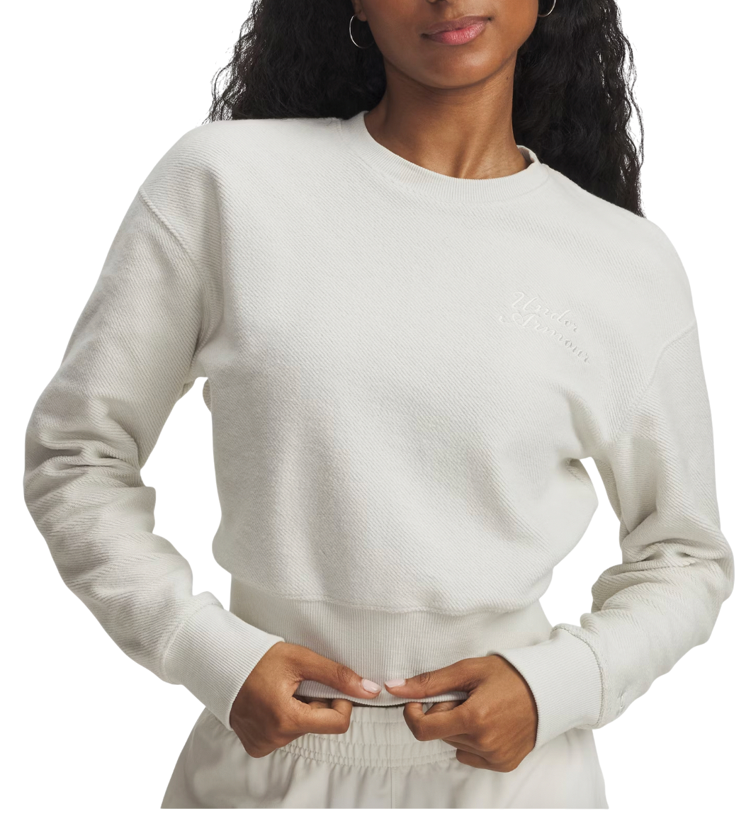 Mikina Under Armour Icon Terry Varsity Crewneck Sweatshirt Biela | 6003680-110, 0