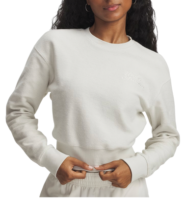 Mikina Under Armour Icon Terry Varsity Crewneck Sweatshirt Biela | 6003680-110, 0