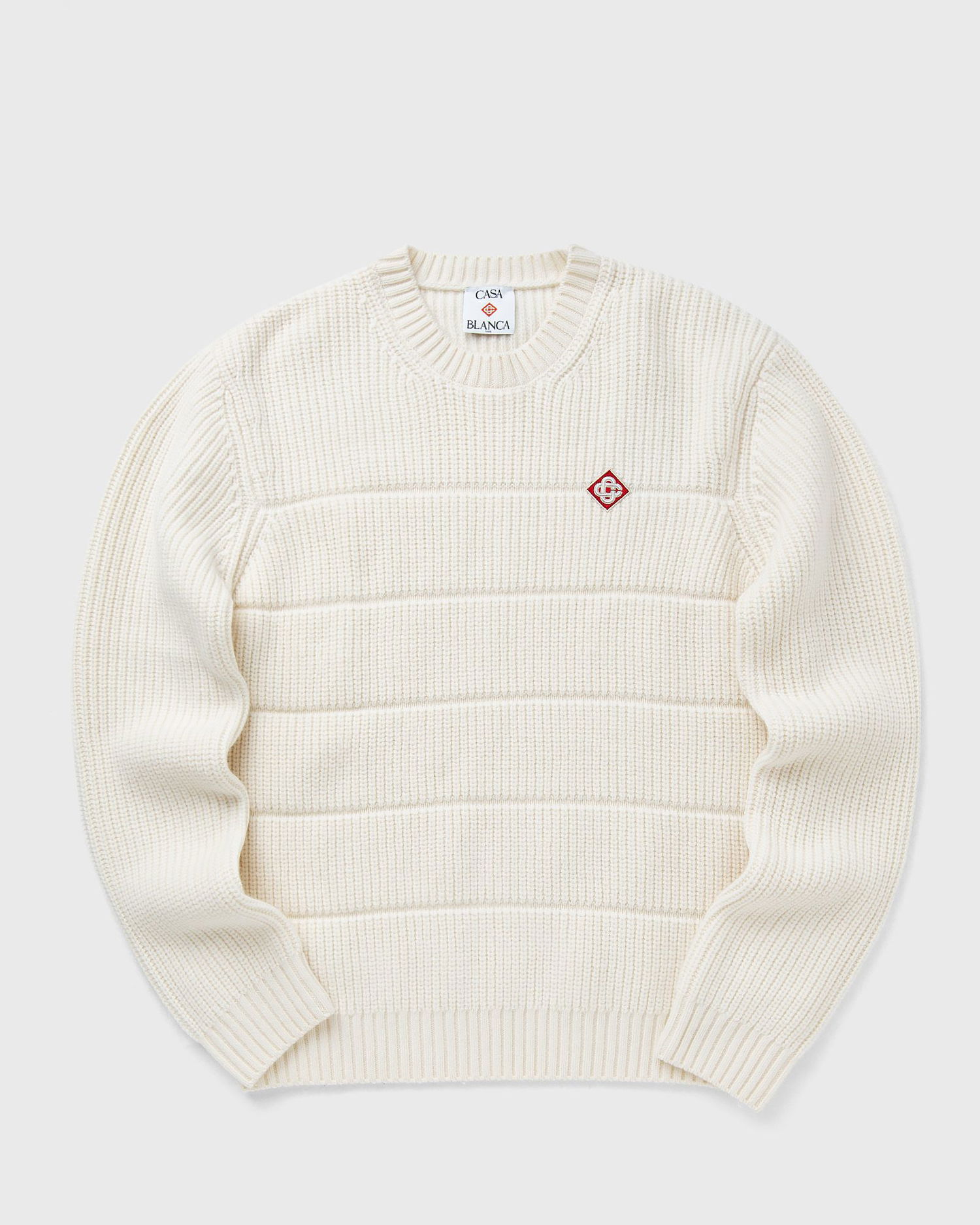 Sveter Casablanca Padded Crewneck Sweater Biela | M-AW25-KW-1047-01, 0