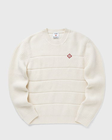 Sveter Casablanca Padded Crewneck Sweater Biela | M-AW25-KW-1047-01, 0