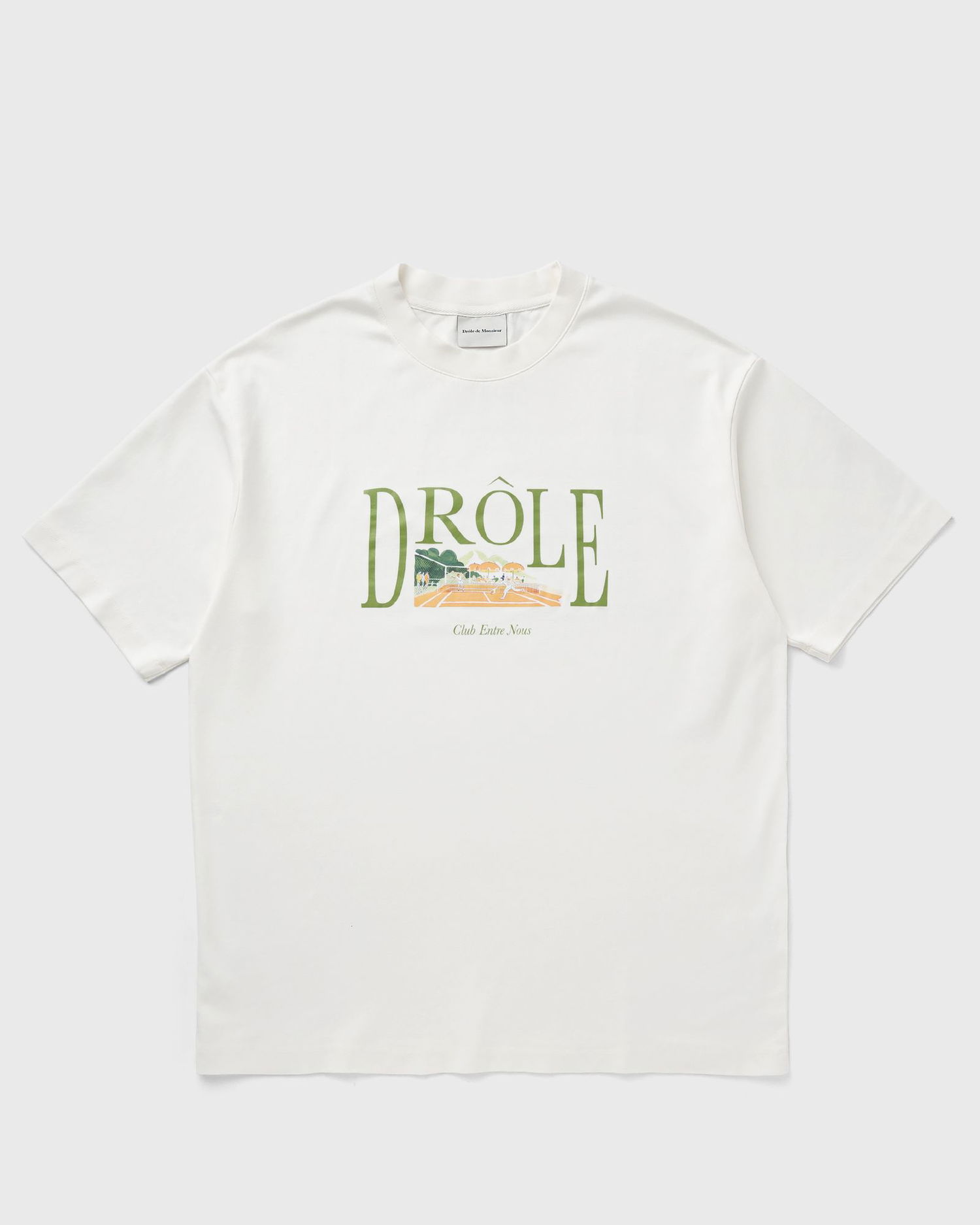 Tričko Drôle de Monsieur Drôle de Monsieur Le Tennis Court T-Shirt XXL Biela | G-TS246-CO002-OW, 0