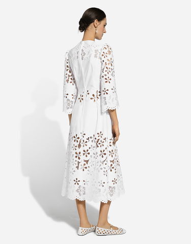 Šaty Dolce & Gabbana Cotton Calf-Length Dress With Cut-Out Detailing Biela | F6JIFZGDCJTW0800, 2