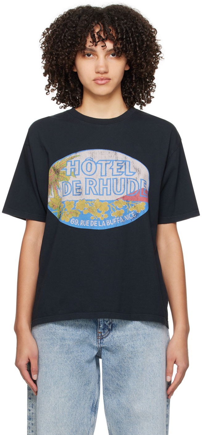 Tričko Rhude Black Dimora T-Shirt Čierna | RHPS24TT04012610, 0