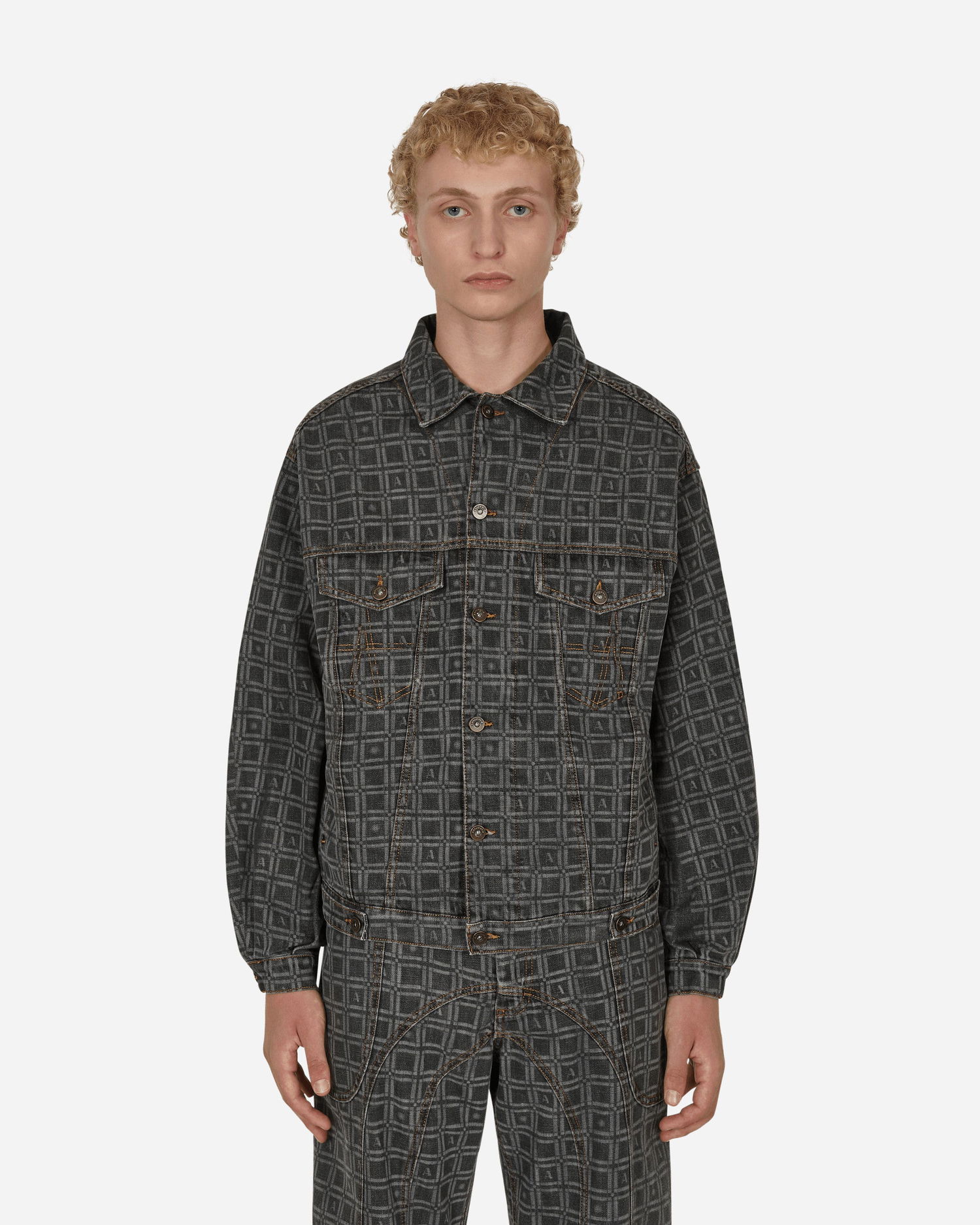 Bunda Ahluwalia Kalonji Denim Jacket Šedá | M-AHLU-DE001-AW22-FA61 CH, 0