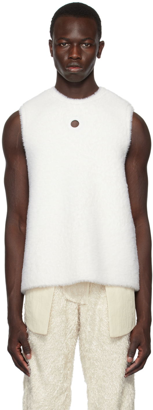 Sveter Craig Green Exclusive Fluffy Vest Biela | CGSS23CKNVST15, 0