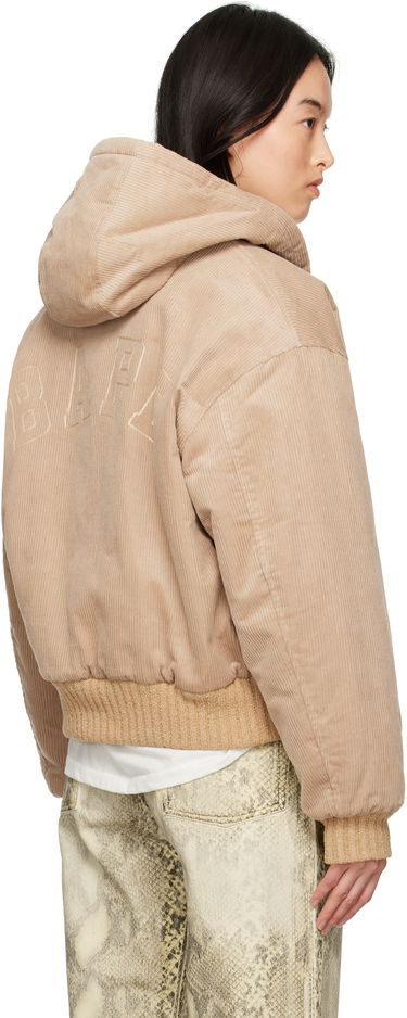 Bomber bunda BAPE BAPE Corduroy Padded Hoodie Jacket Béžová | 001HJK802003L, 2