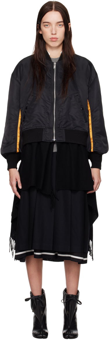 Bomber bunda UNDERCOVER Scarf Bomber Jacket Čierna | UC2D1202-2, 0