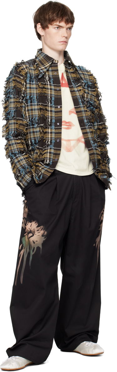 Nohavice Collina Strada Collina Strada Catchfly Pleated Printed Trousers Čierna | XX6042-B, 3