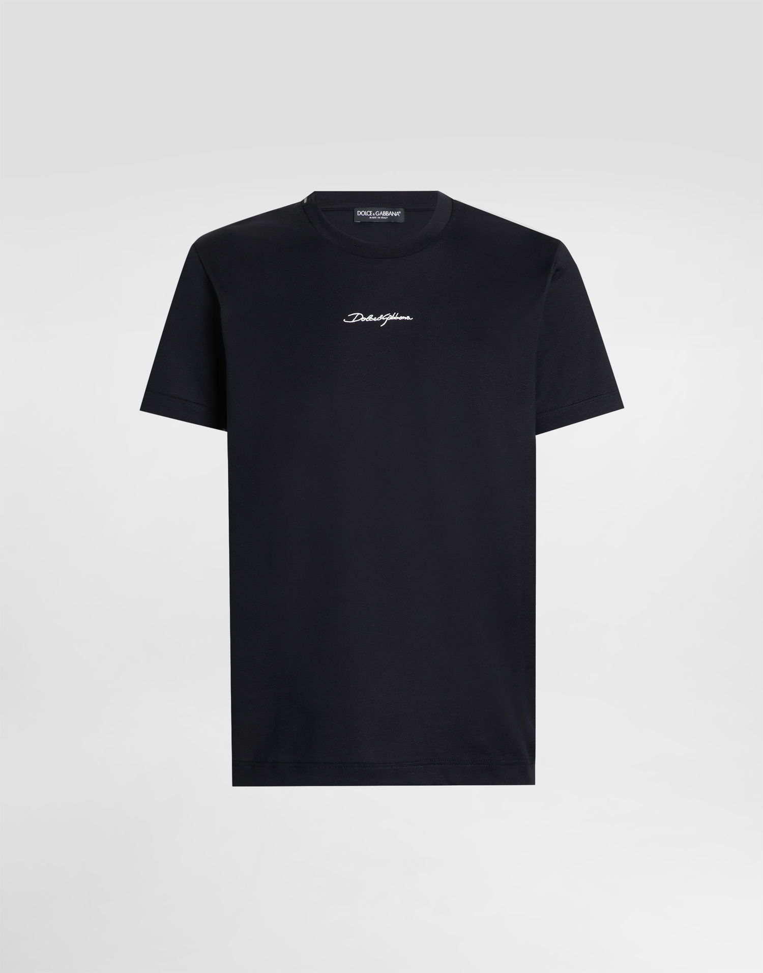 Tričko Dolce & Gabbana Dolce & Gabbana Cotton T-Shirt with Small Logo Čierna | G8RN8ZG7NUBB0665, 0