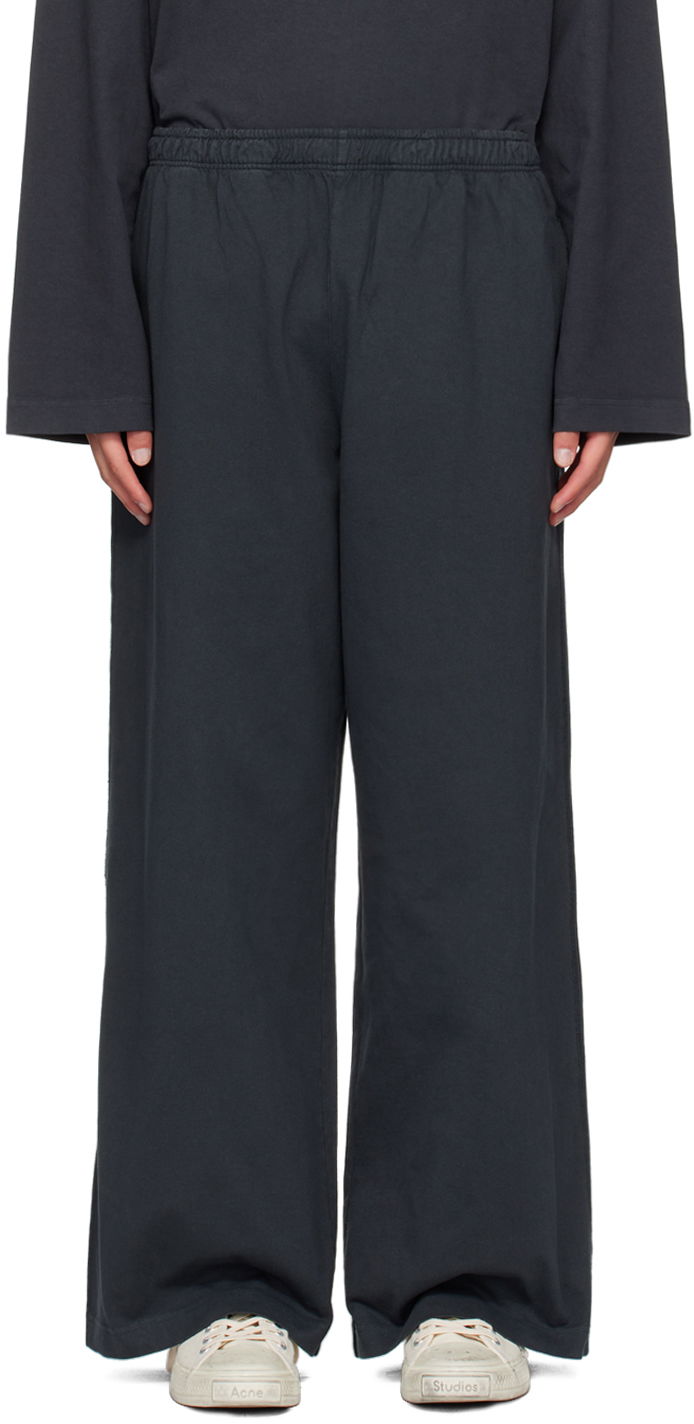 Tepláky Acne Studios Black Printed Logo Stamp Sweatpants Čierna | CK0109-, 0