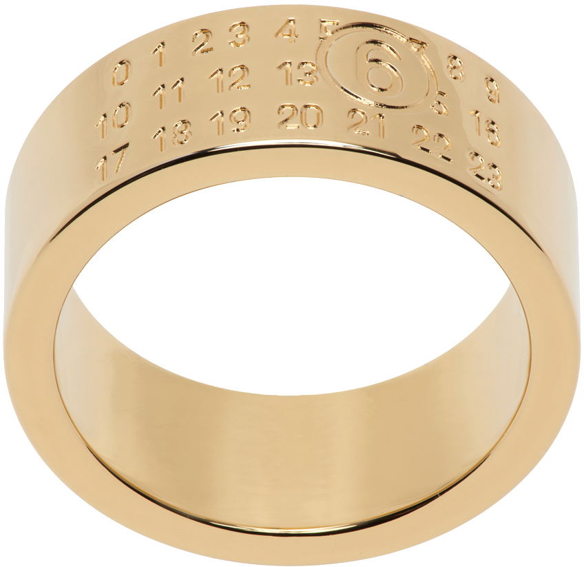 Prsteň Maison Margiela MM6 Minimal Logo Ring Béžová | SM6UQ0058 P6469, 0