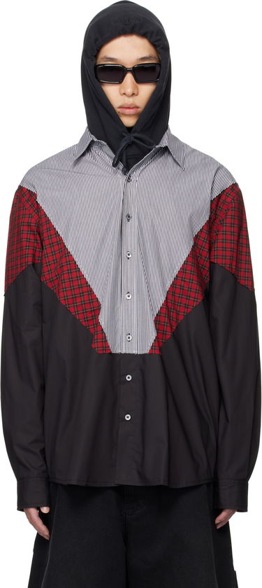 Košeľa VETEMENTS VETEMENTS Tracksuit Panelled Shirt Čierna | UH76SH860BR, 0
