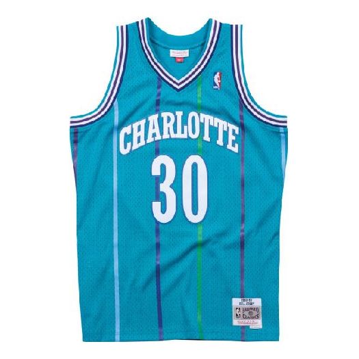 Dres Mitchell & Ness Mitchell & Ness Charlotte Hornets Dell Curry Swingman Jersey Modrá | SMJYGS18146-CHOTEAL92DCU, 0