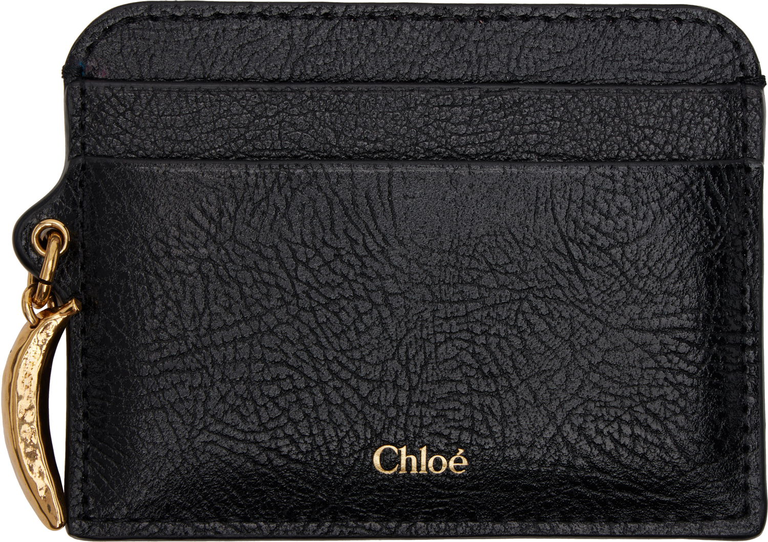 Peňaženka CHLOÉ Chloé Banana Charm Card Holder Čierna | CH25SP544N72, 0