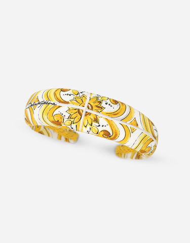 Opasok Dolce & Gabbana Dolce & Gabbana Twill Hairband With Majolica Print Žltá | LB3L54HI1T5H23TN, 2