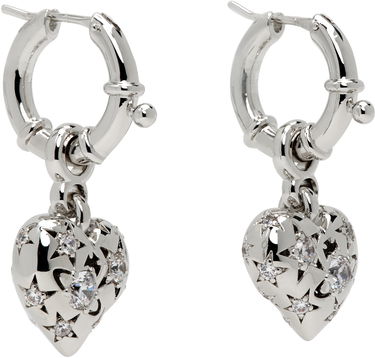 Náušnice Vivienne Westwood Lee Heart Drop Earrings with Crystals Metalická | 6202017F-02P102-, 1