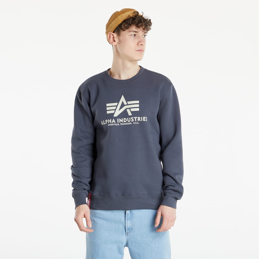 Sveter Alpha Industries Basic Sweater Šedá | 178302 136, 0