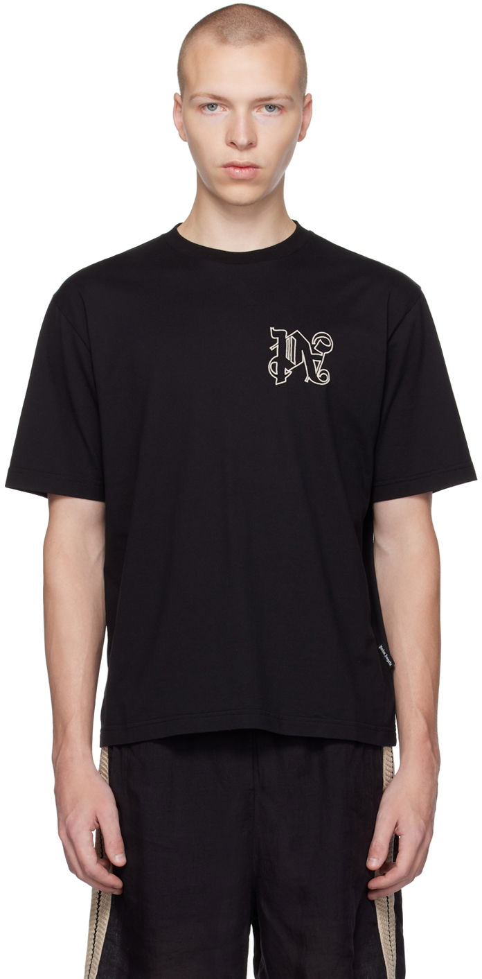 Tričko Palm Angels Black Monogram Čierna | PMAA089E23JER0011003, 0
