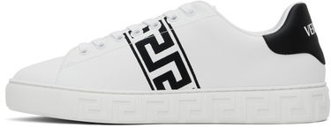 Tenisky a topánky Versace White Embroidered Greca Sneakers Biela | 1014460_1A00776, 2