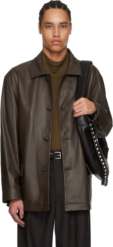 Bunda LEMAIRE Lemaire Relaxed Leather Jacket Hnedá | OW1074 LL0095, 0