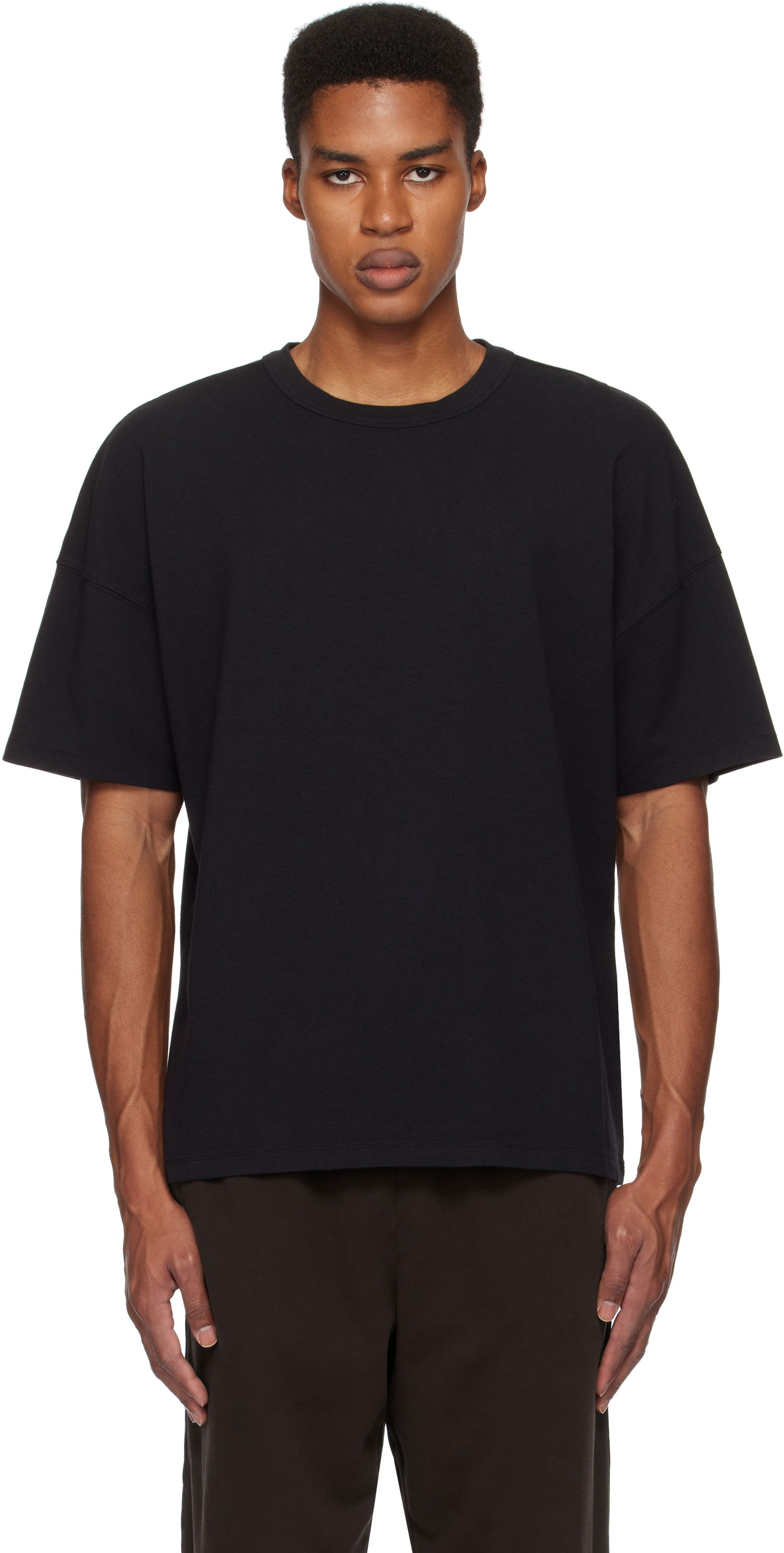 Tričko SKIMS SKIMS Jersey Lounge Oversized T-Shirt Čierna | TP-TSH-5322M, 0