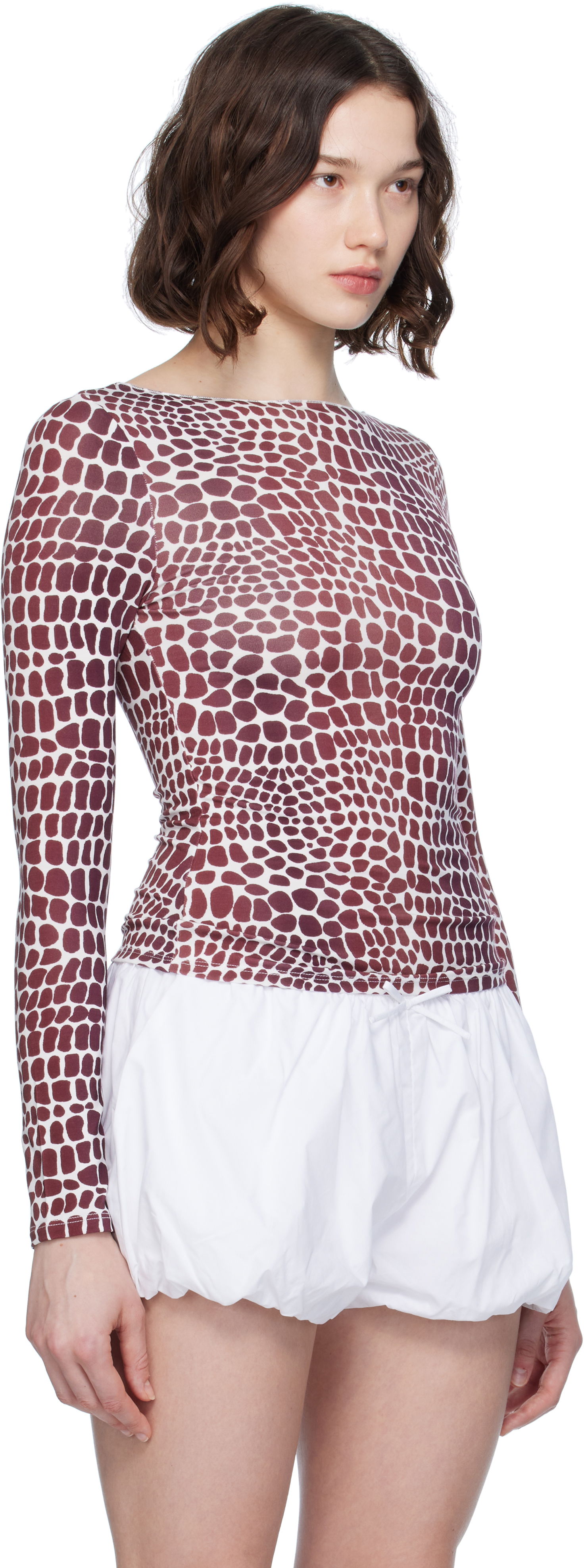 Tričko Miaou Miaou Amelia Print T-Shirt Vínová | 7183TJBLIZ, 1