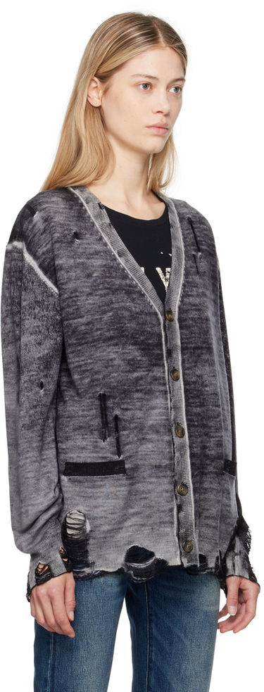 Sveter R13 R13 Merino Wool Boyfriend Cardigan Šedá | R13WY200-Y158B, 1