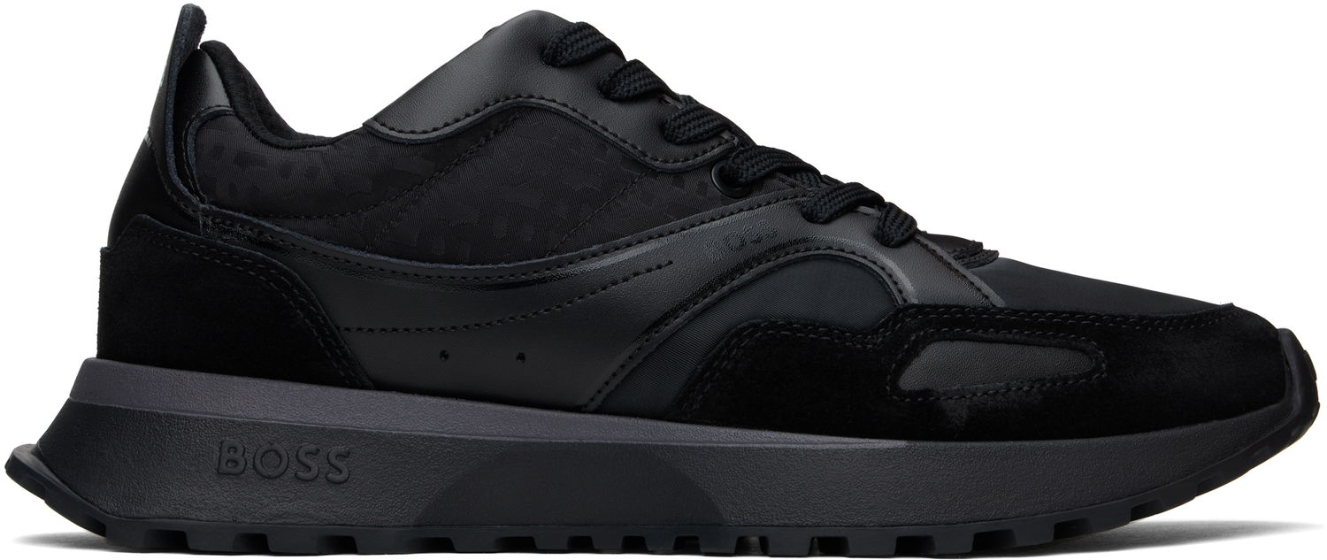 Tenisky a topánky BOSS BOSS Mixed-Material Mesh & Leather Čierna | 50536496, 0