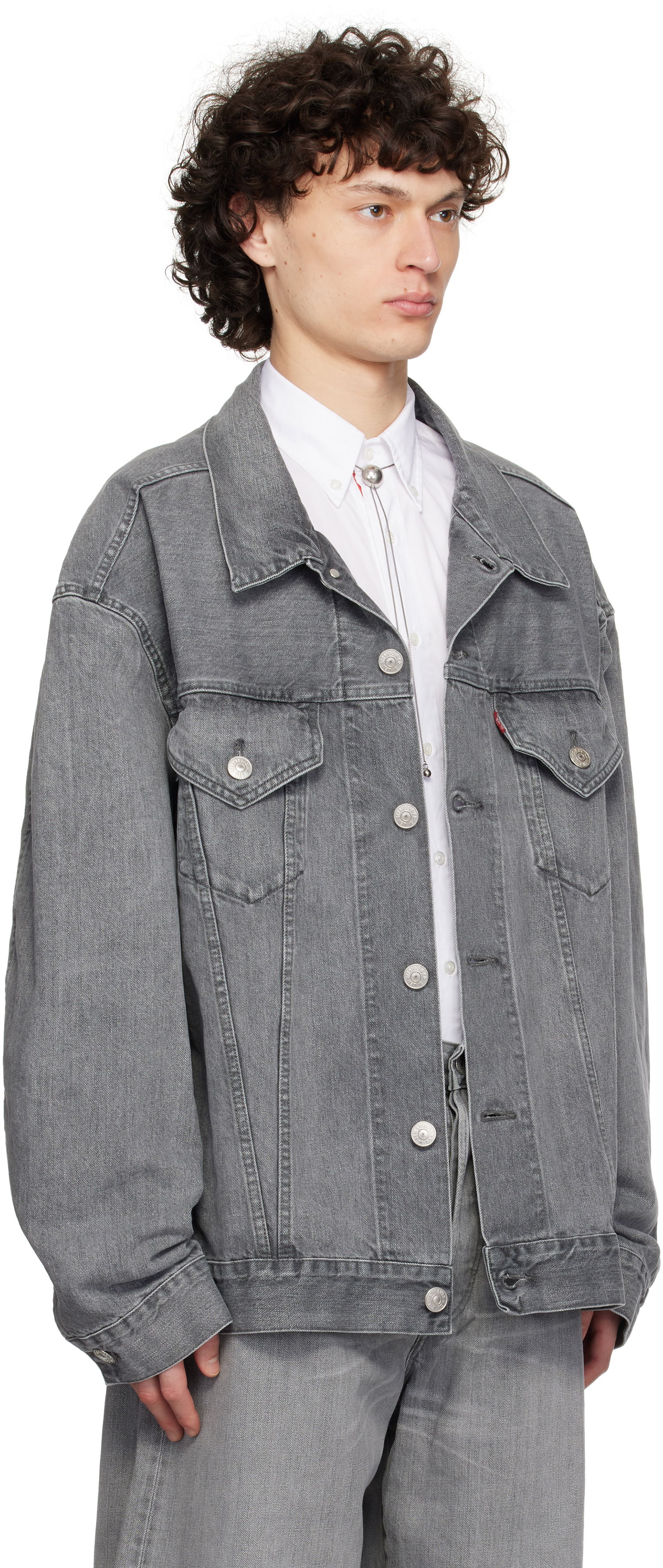 Bunda Junya Watanabe Junya Watanabe Levi's Edition Garment Treated Denim Jacket Šedá | WO-J203-051, 1