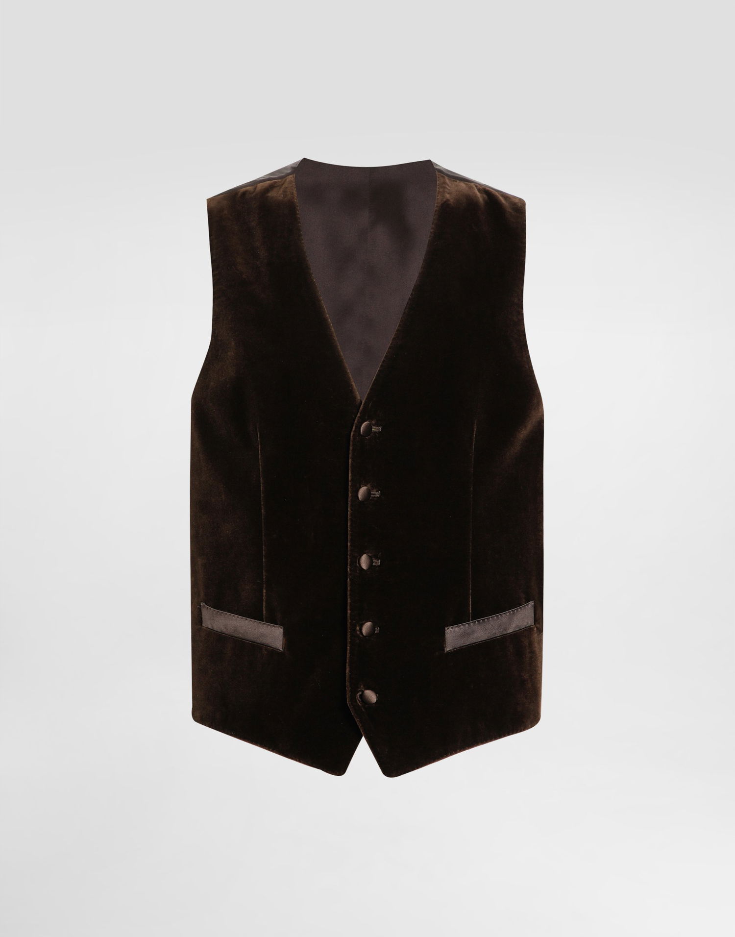 Vesta Dolce & Gabbana Dolce & Gabbana Smooth Velvet Vest Hnedá | G702UTFUVG7M0937, 0