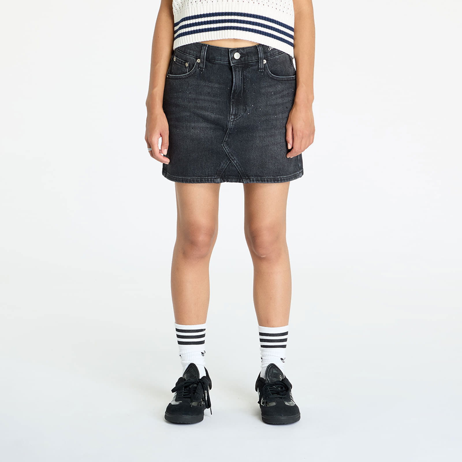 Izzie Mini Skirt Denim Black