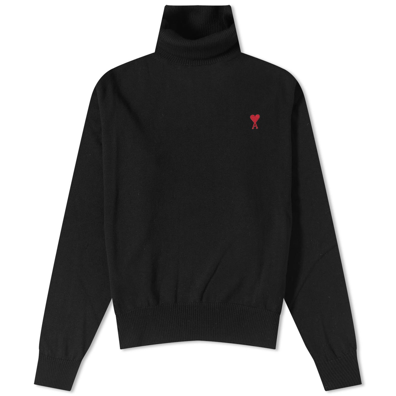Oblečenie AMI Small A Heart Roll Neck Čierna | HKS411-KN0025-001, 0