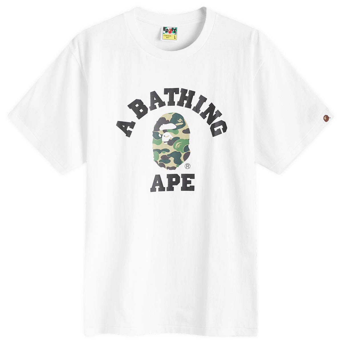 Tričko BAPE A Bathing Ape ABC Camo College T-Shirt Biela | 001TEK301005M-WHG, 0