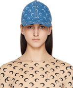 Marine Serre Moon Denim Baseball Cap